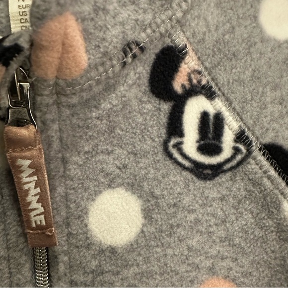 H&M x Disney Minnie Mouse Fleece Zip up Sweater / Size: 2-4 Months - Picture 5 of 5